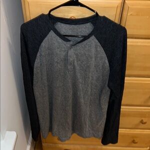 BCG Men's Long Sleeve Raglan Tee - Black and Gray